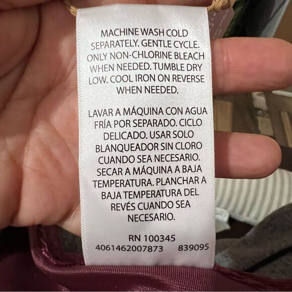 New! Serra Faux Wrap Velvet Burgundy V- Neck Long Sleeve Dress Sz M Earthcore - Picture 8 of 9